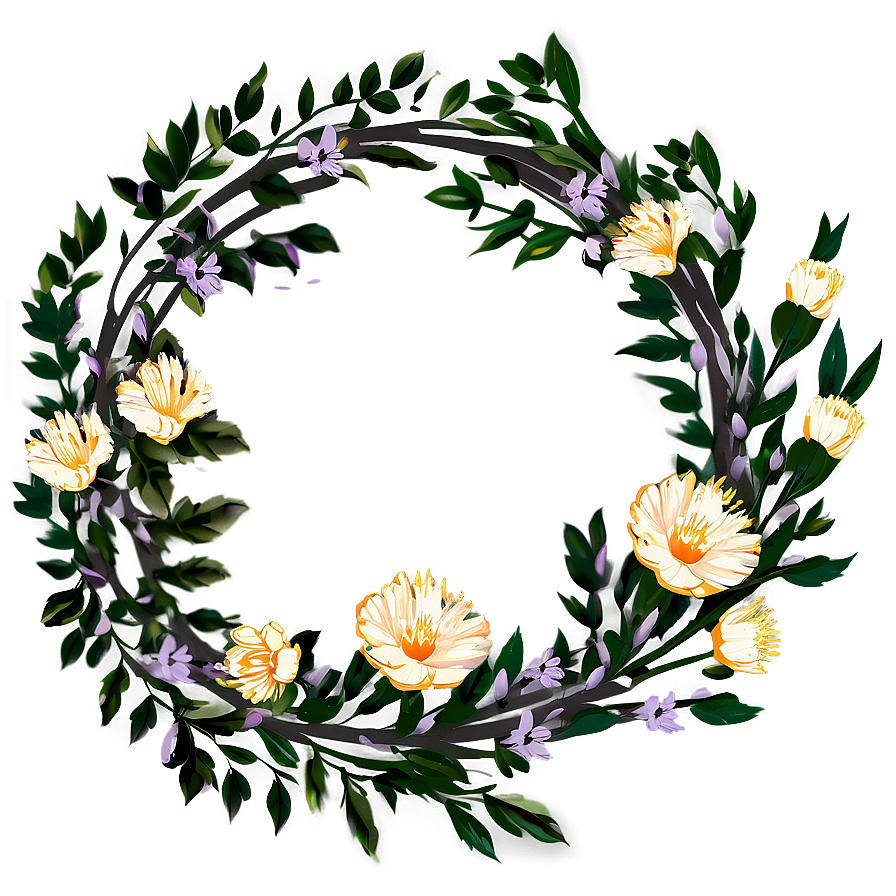 Download Floral Wreath Design Png Wvw | Wallpapers.com