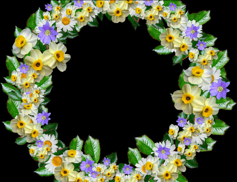 Download Floral Wreath Frame Design | Wallpapers.com