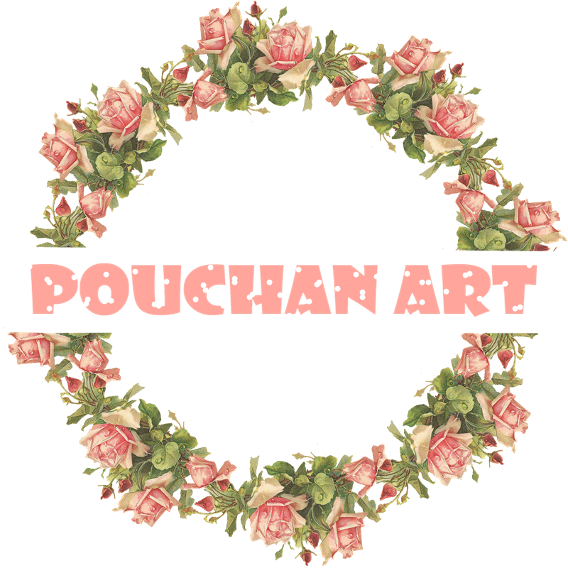 Floral Wreath Pouchan Art Logo PNG