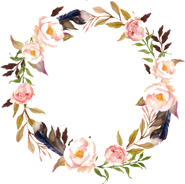 Floral_ Wreath_ Watercolor_ Painting PNG