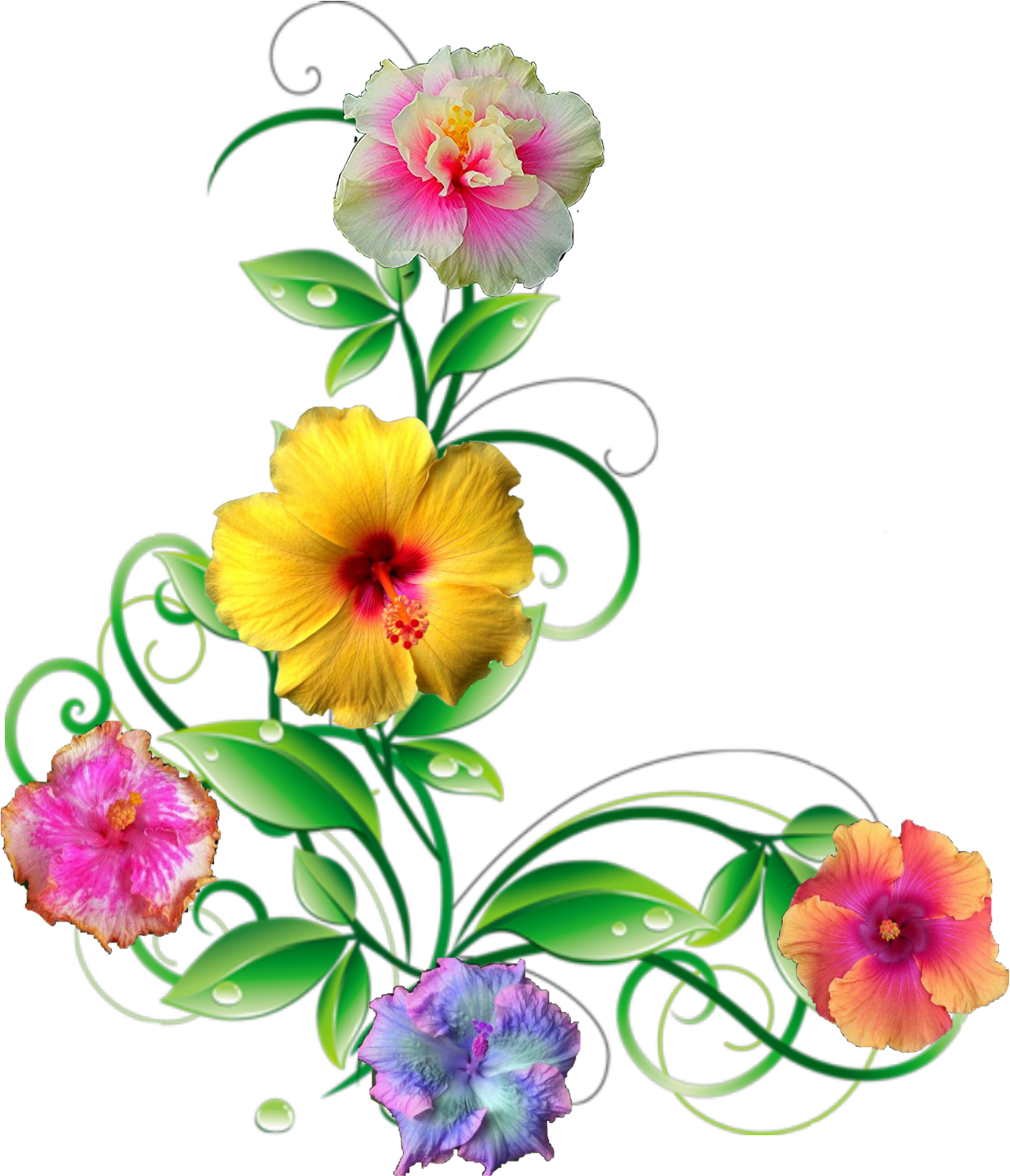 Floral_ Artwork_with_ Leafy_ Accents.png PNG