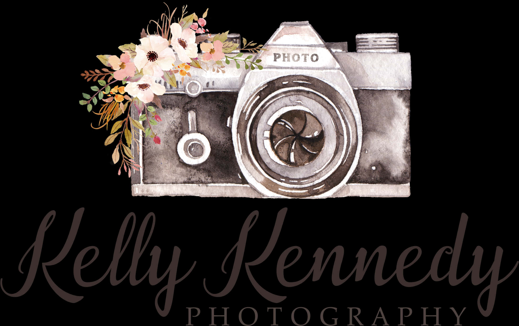 Floral_ Camera_ Photography_ Logo_ Kelly_ Kennedy PNG