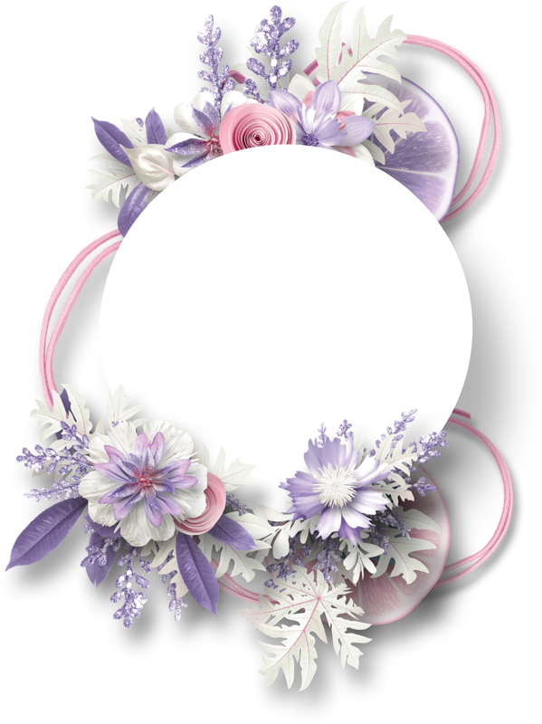 Floral_ Circle_ Frame_ P N G PNG