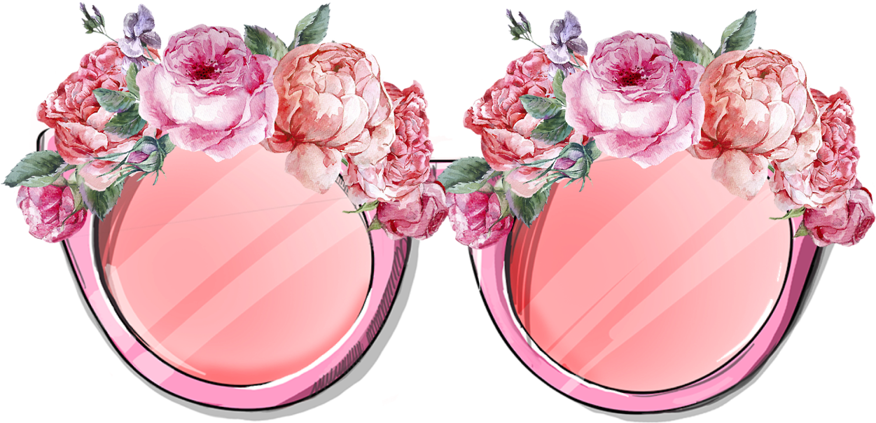 Floral_ Circle_ Frames_ Pink_ Background.png PNG