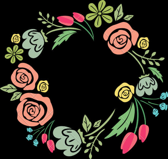 Floral_ Corner_ Border_ Design PNG