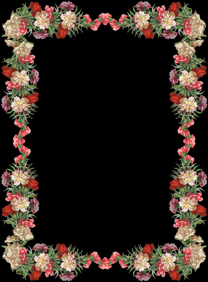 Floral_ Frame_on_ Black_ Background.jpg PNG