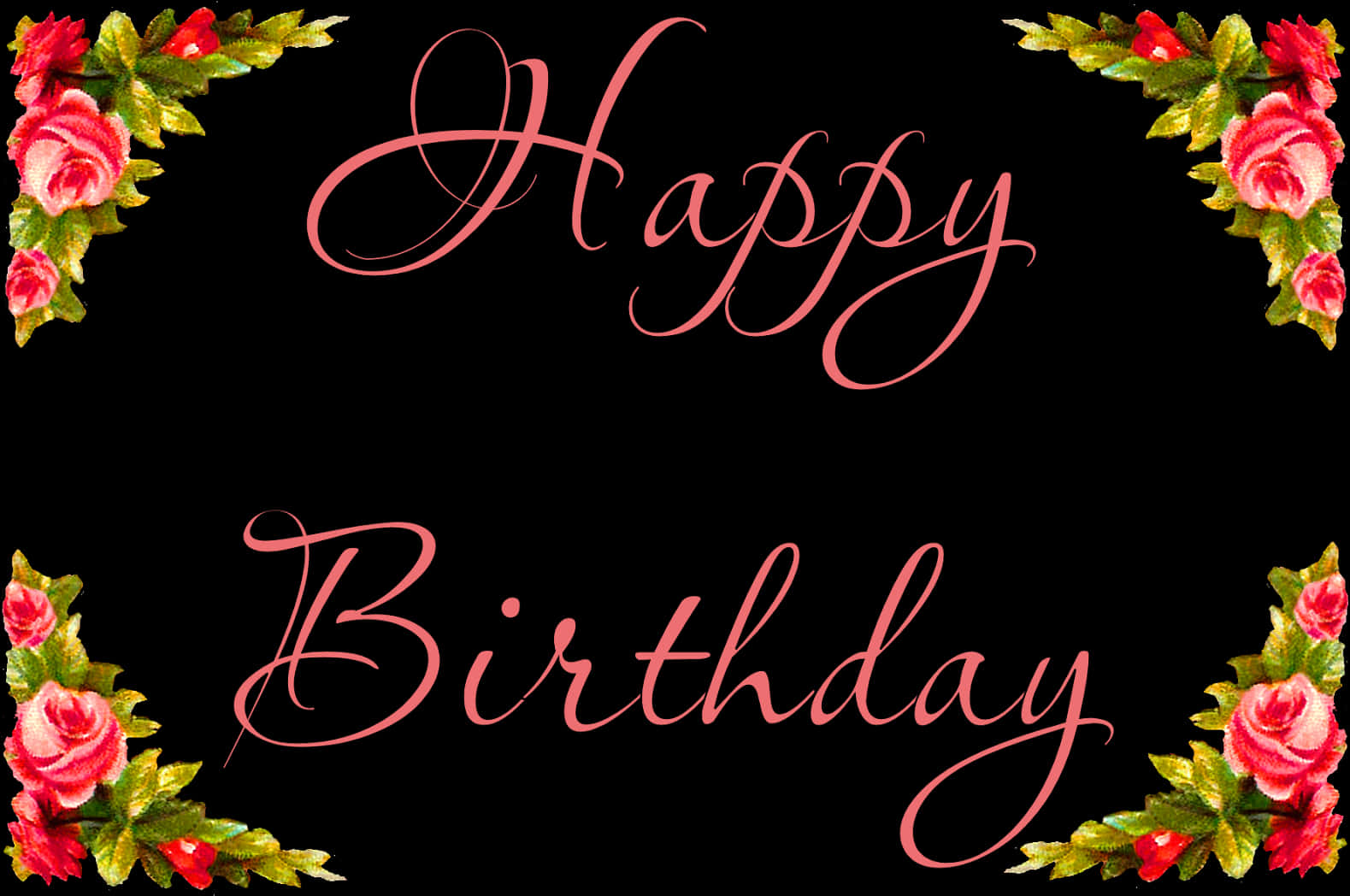 Floral_ Happy_ Birthday_ Card_ Design PNG