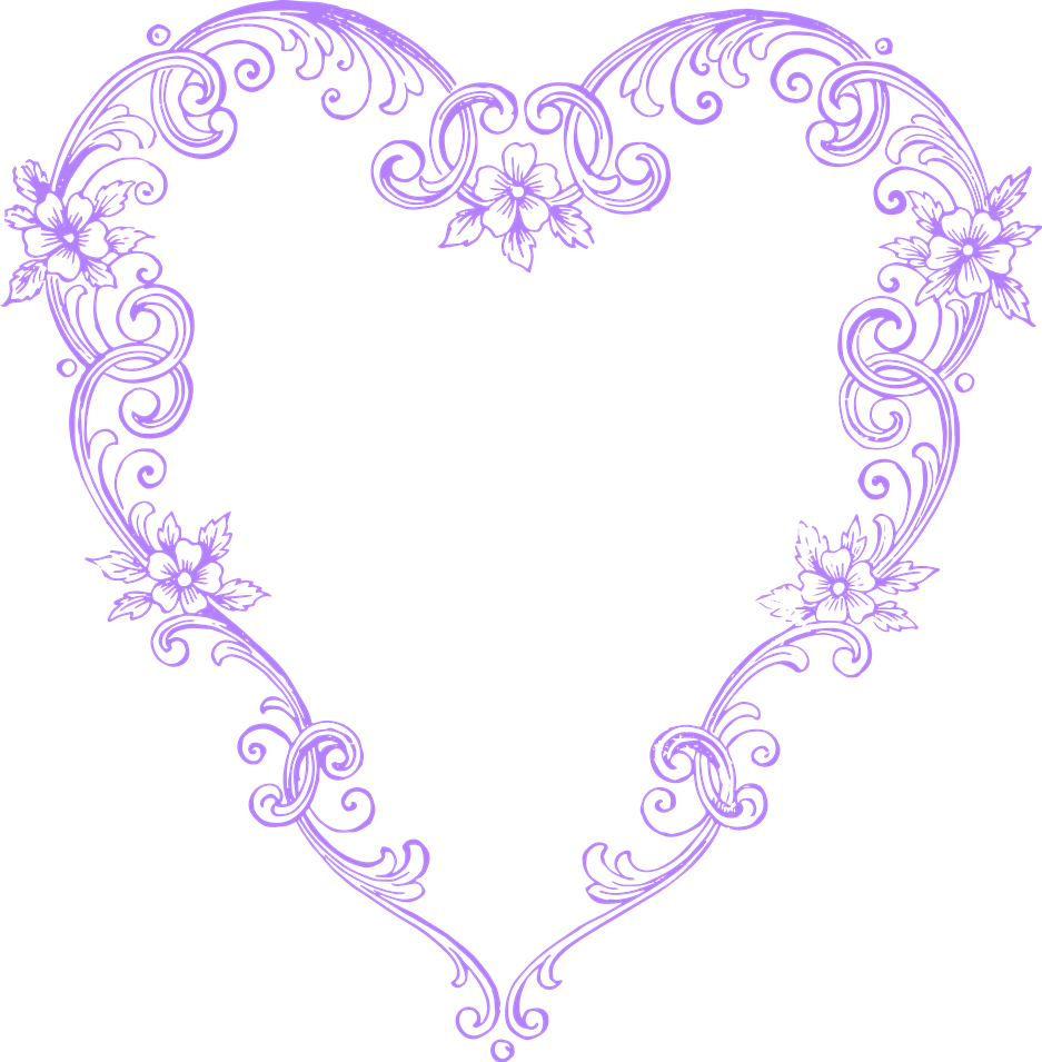 Floral_ Heart_ Border_ Design PNG