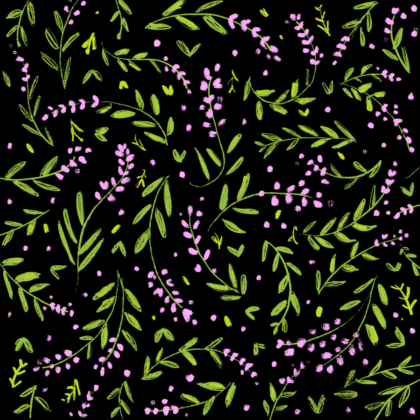 Floral_ Night_ Pattern PNG