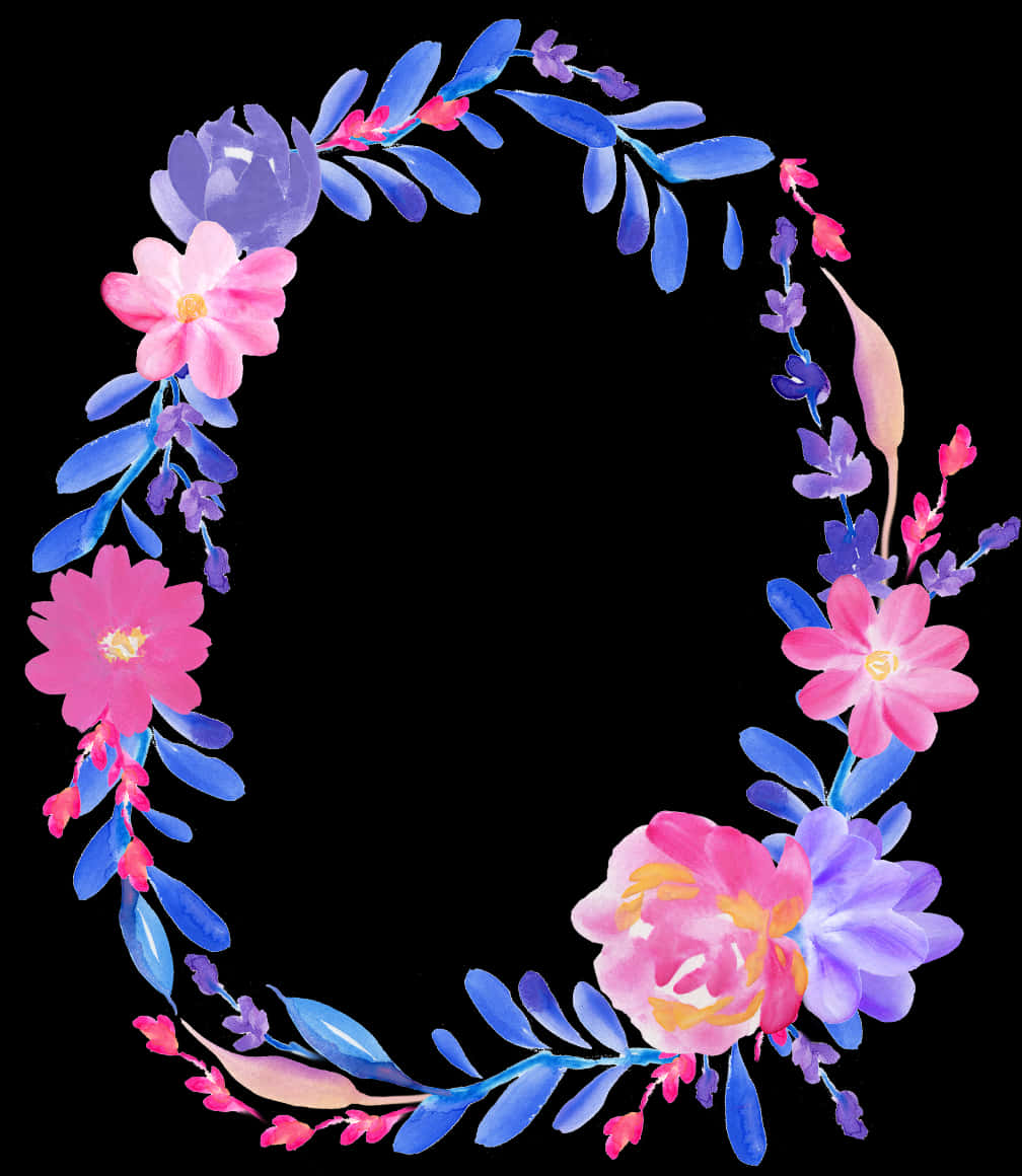 Floral_ Watercolor_ Wreath PNG