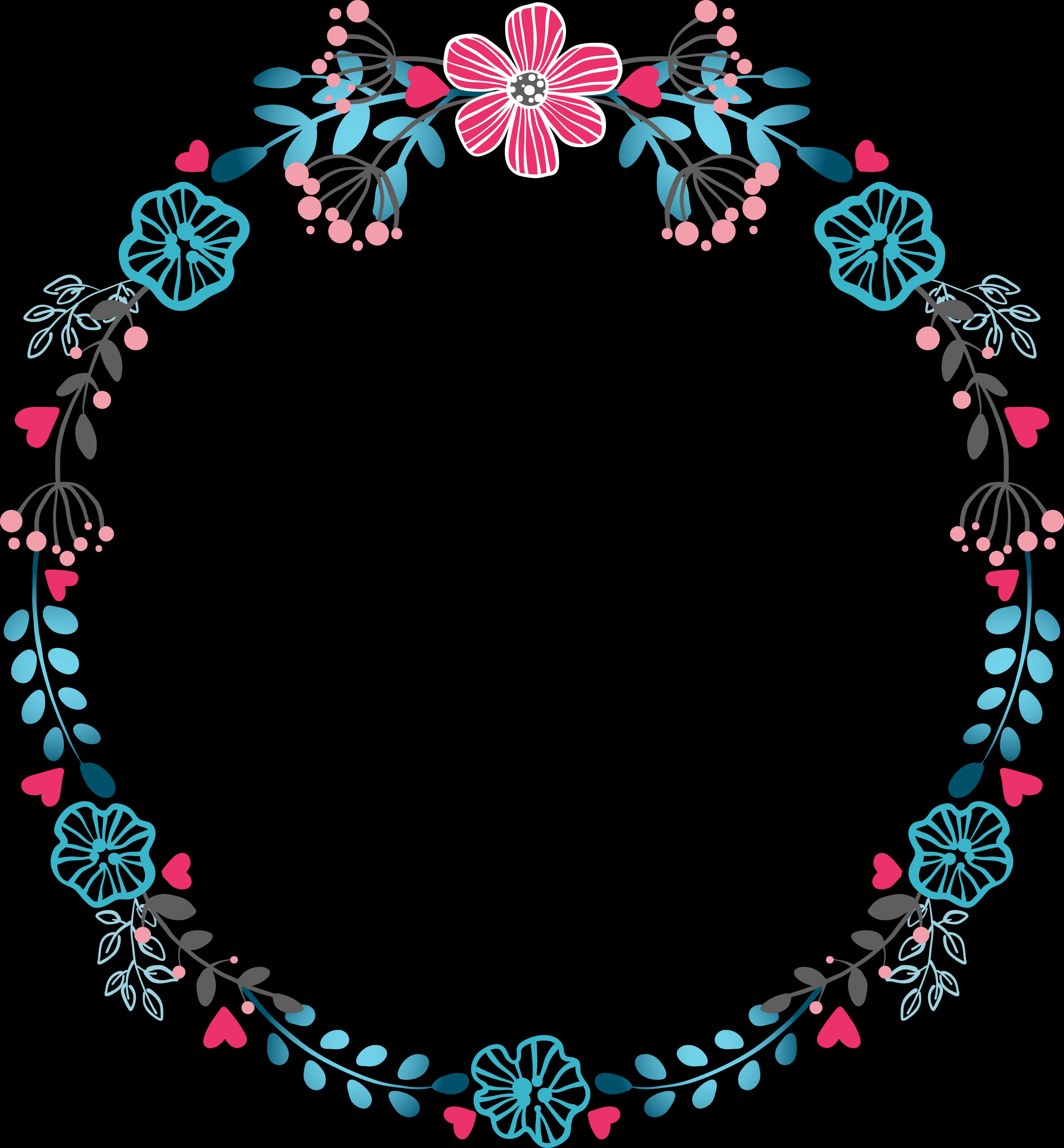 Floral_ Wreath_ Graphic_ Design PNG