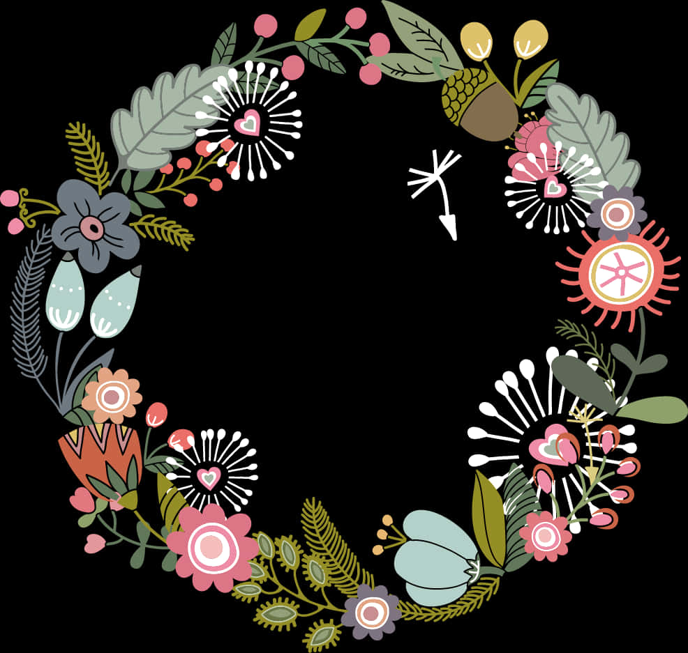 Floral_ Wreath_ Graphic_ Design PNG