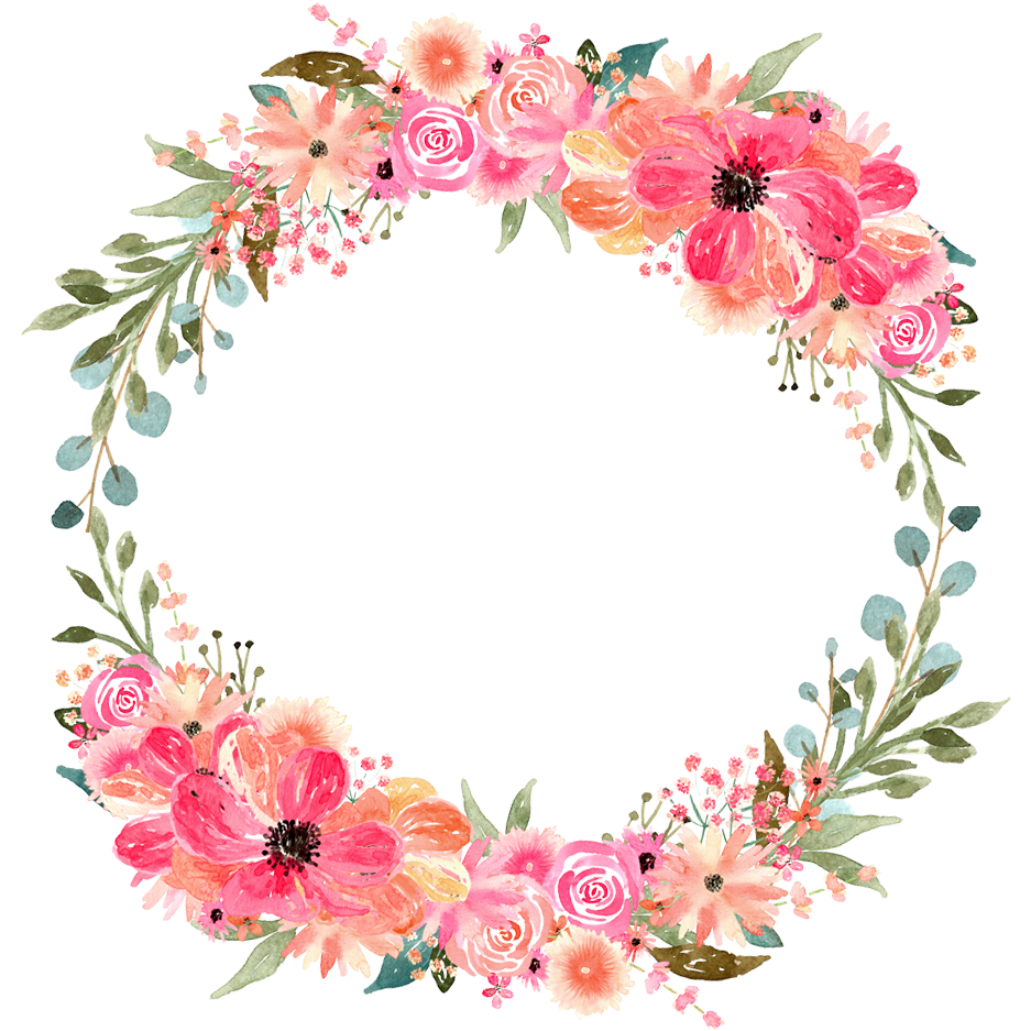 Floral_ Wreath_ Pink_ Circle.png PNG