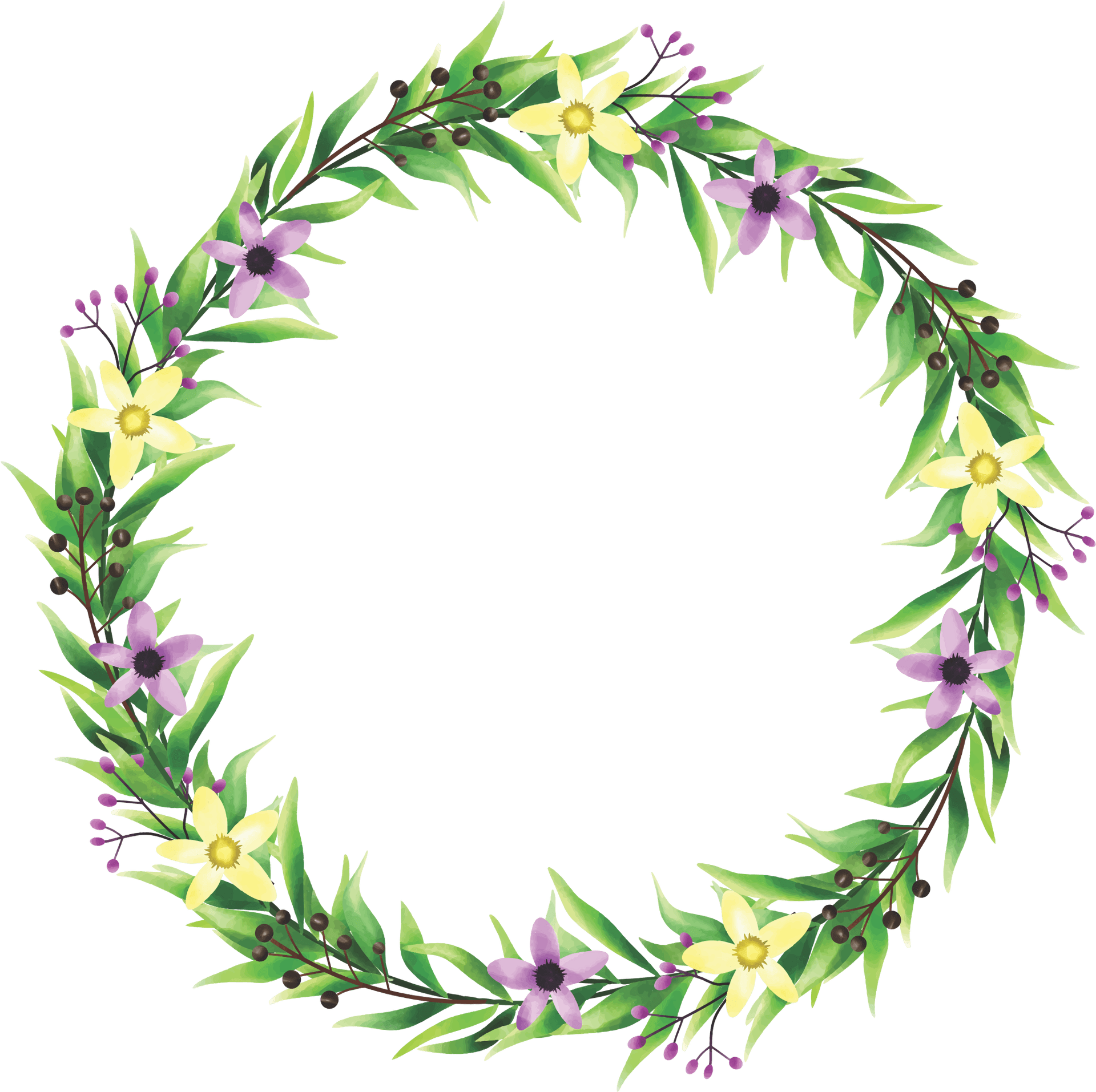 Floral_ Wreath_ Vector_ Graphic PNG