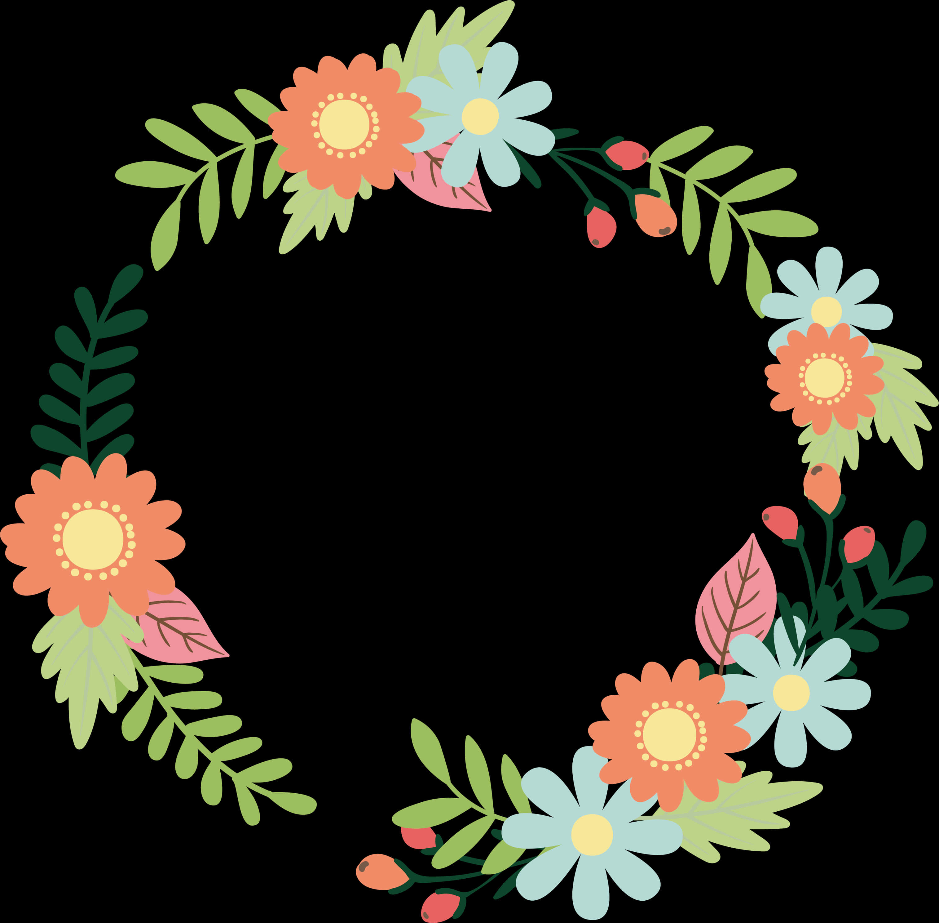 Floral_ Wreath_ Vector_ Graphic PNG