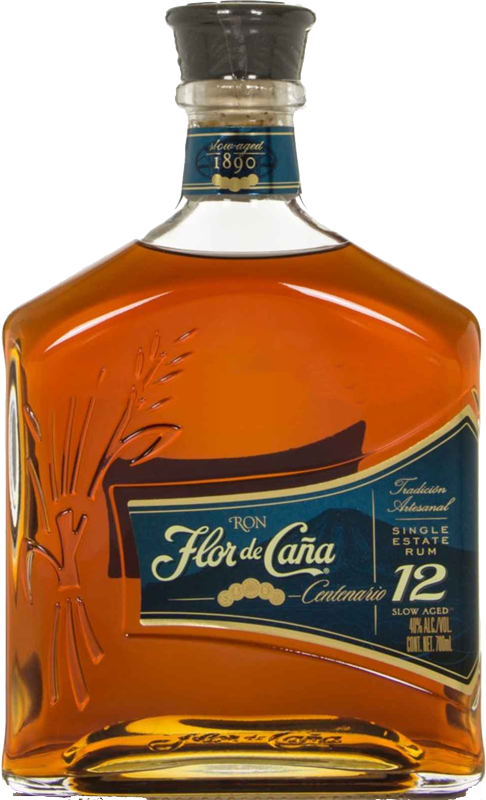 Florde Cana Centenario12 Rum Bottle PNG