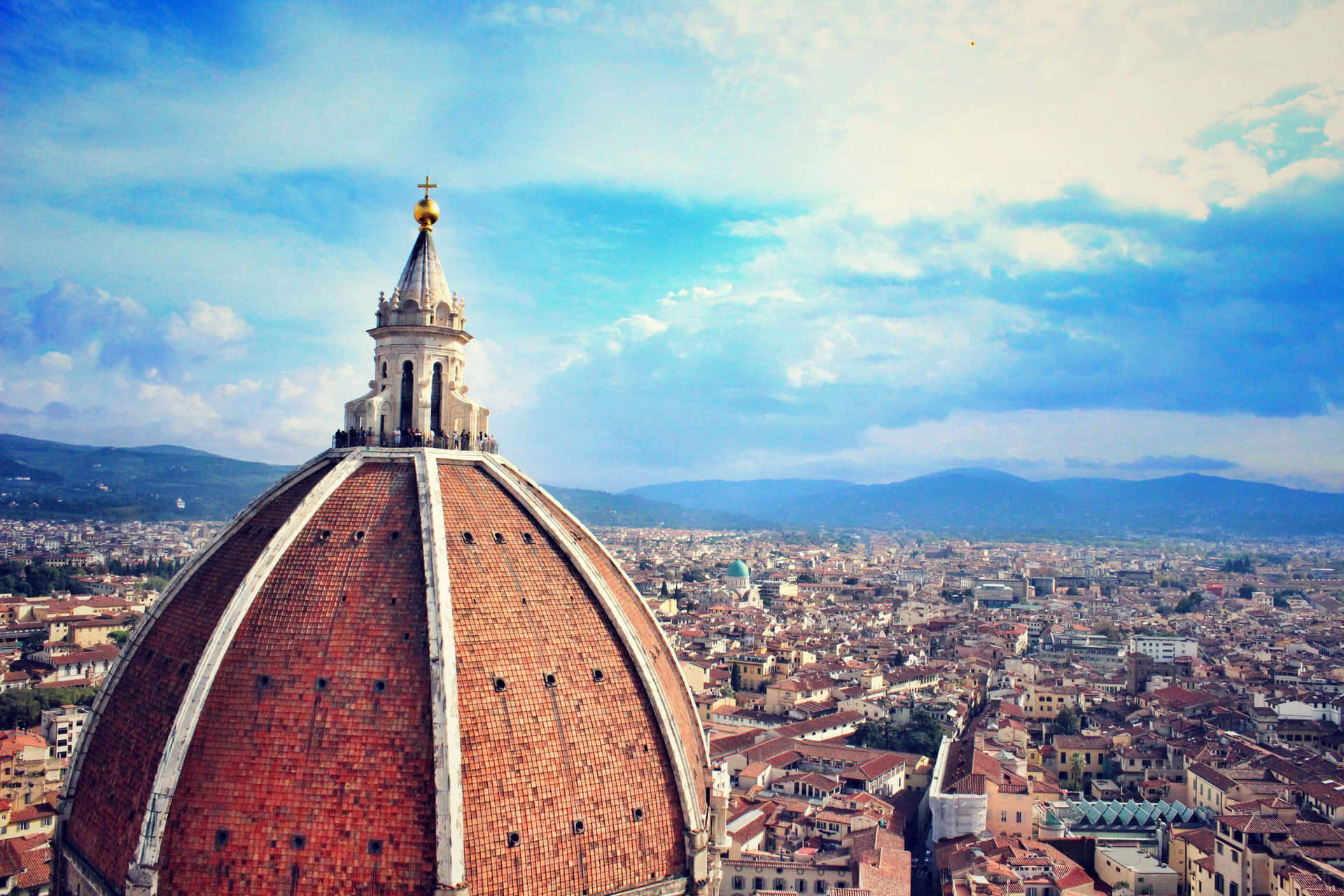 Florence Cathedral Dome Facade Italy Wallpaper