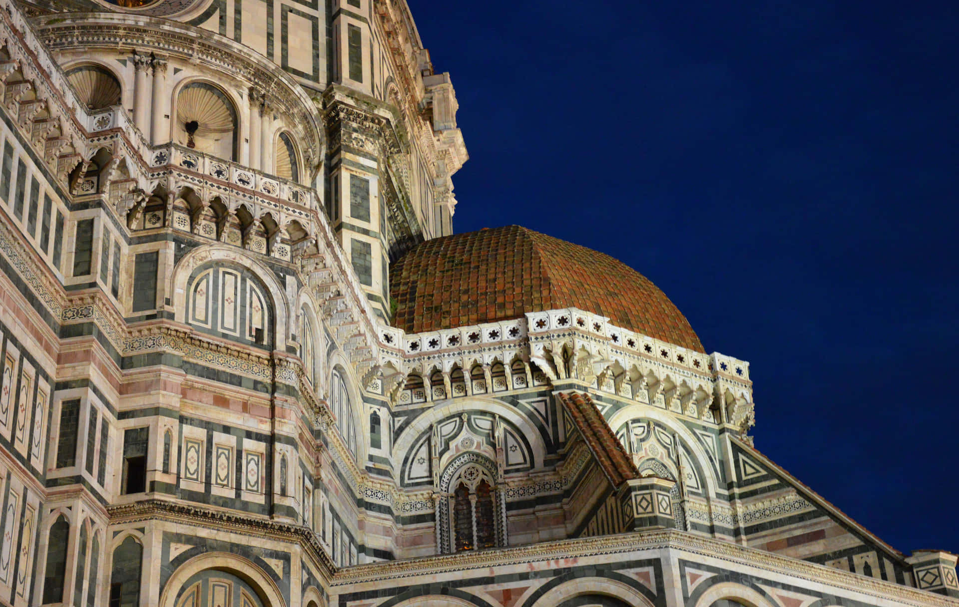 Florenzerdom Gotische Architektur Italien Wallpaper