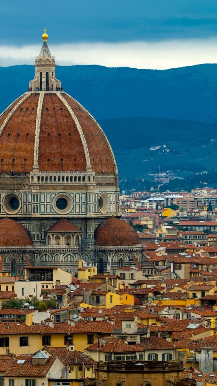 Impresionantevista De La Catedral De Florencia En Italia. Fondo de pantalla