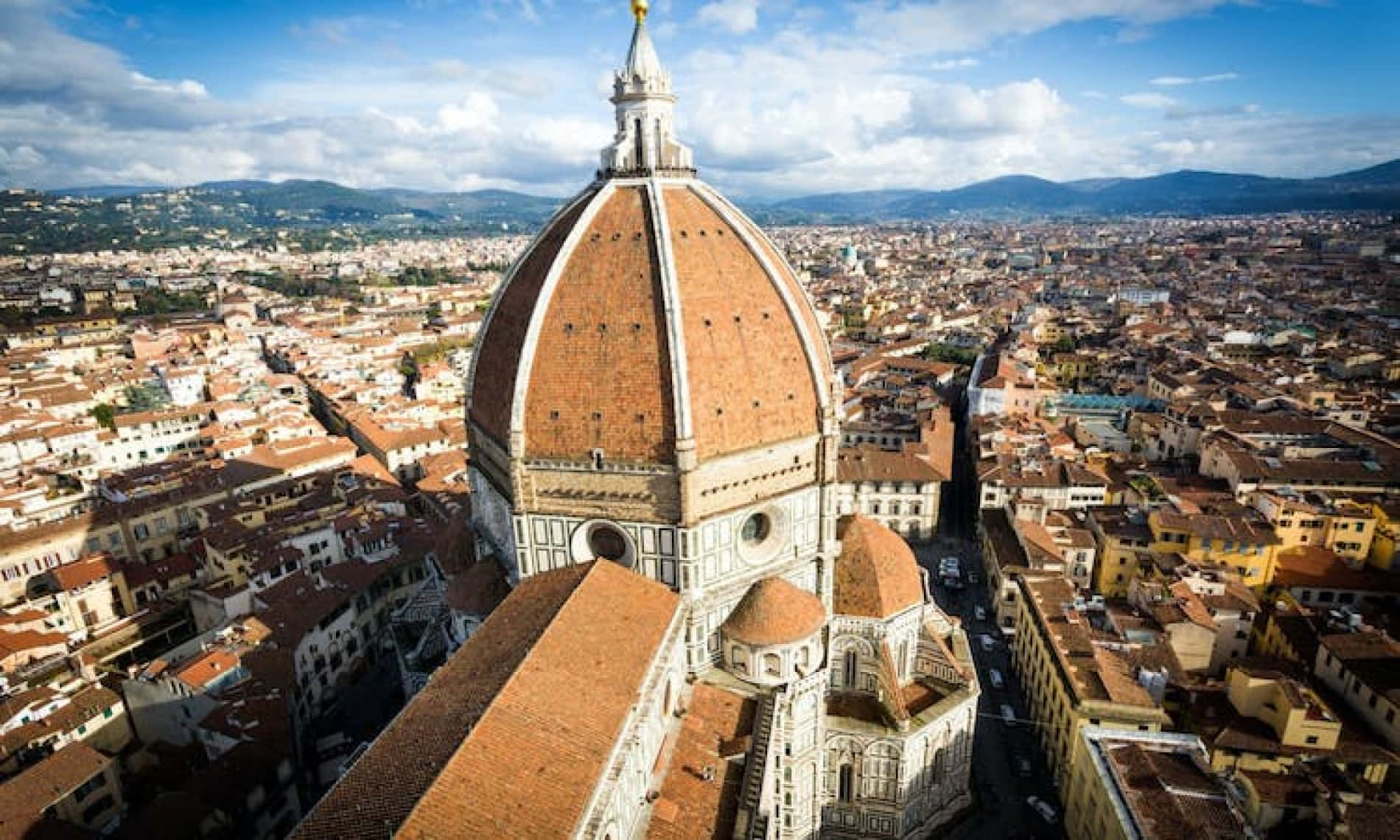 Florence Cathedral Italy Aerial View Wallpaper