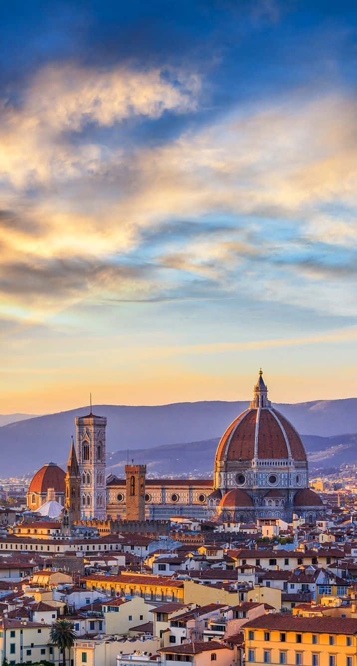 Wallpaper De La Vista De La Catedral De Florencia En Italia. Fondo de pantalla