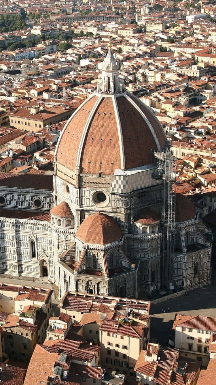 Vistaimpresionante De La Catedral De Florencia En Italia. Fondo de pantalla