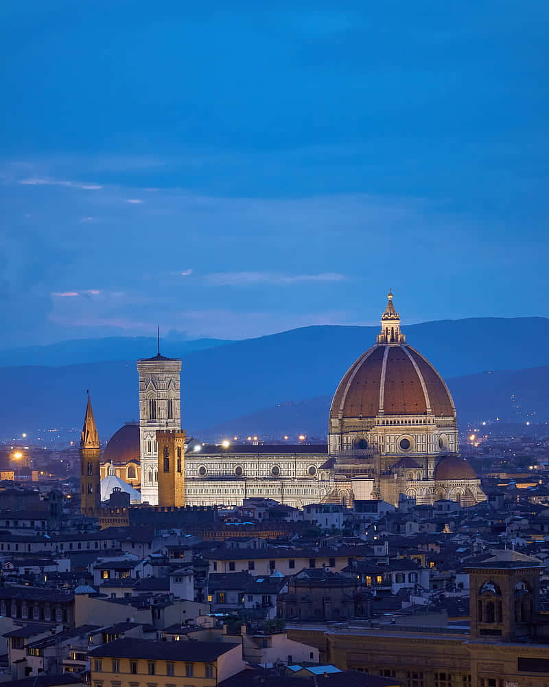 Catedralde Florença Incrível Vista Itália. Papel de Parede