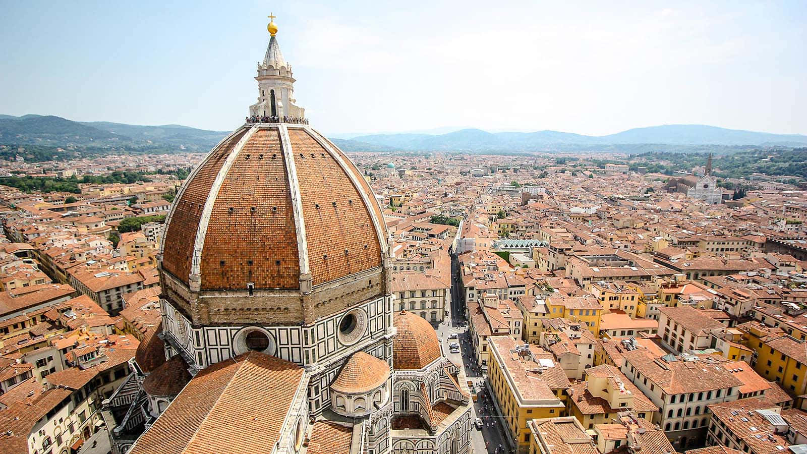 Florence Cathedral Top Facade Italy Wallpaper