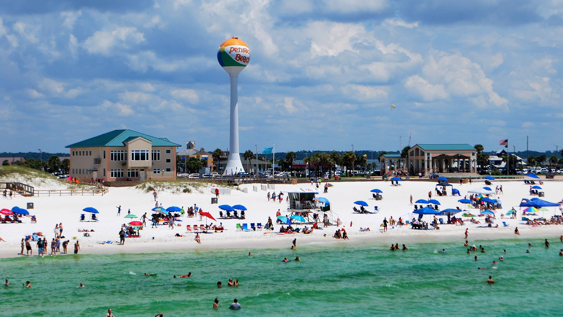 Florida Beach Pensacola Ball Tower Wallpaper