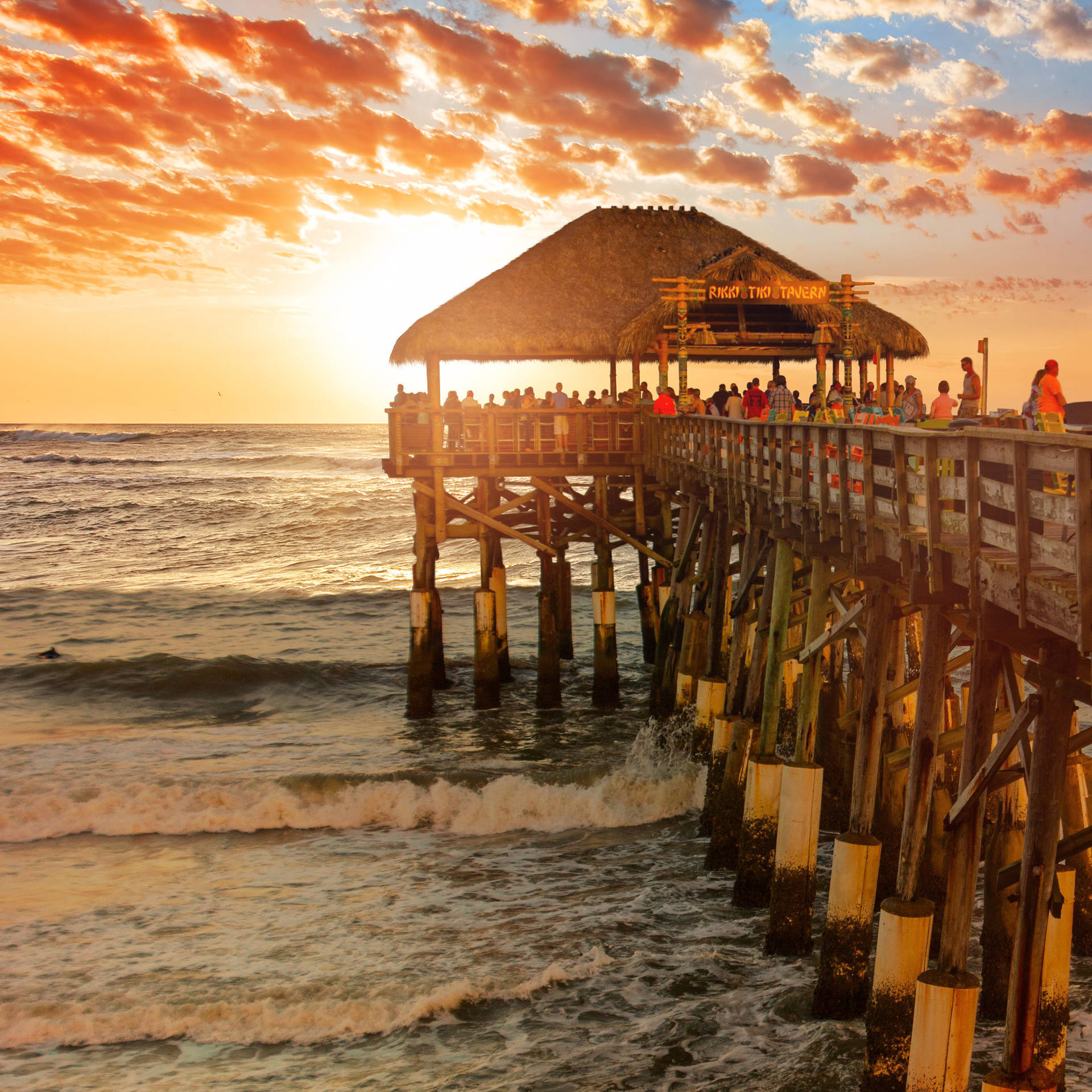 Florida Beach Scenic Sunset Wallpaper