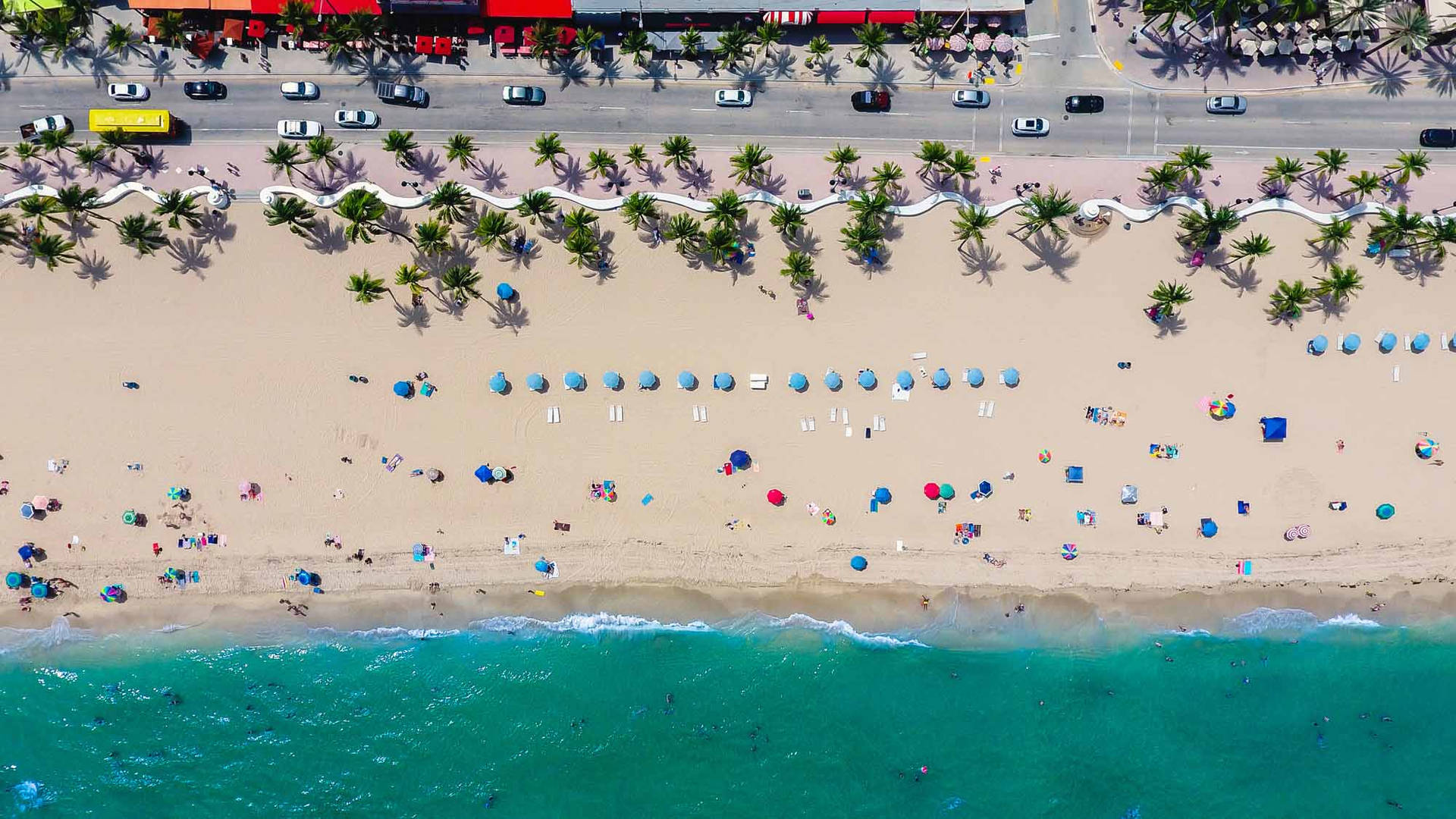 Top View Of Stunning Florida Beach Wallpaper