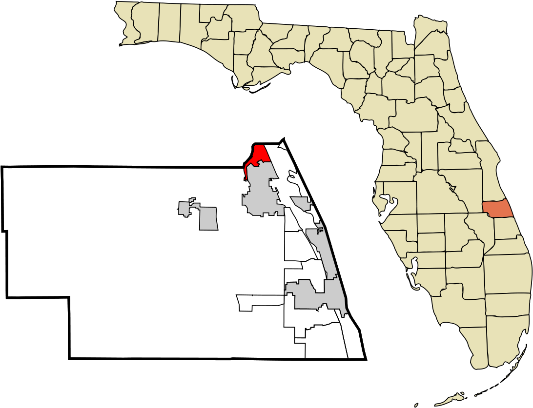 Florida Counties Escambia Highlighted PNG
