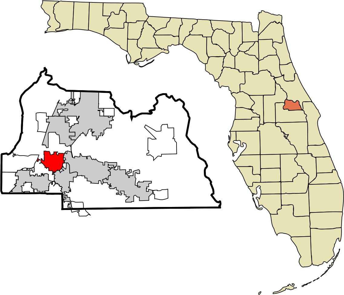 Florida Counties Highlighted County Map PNG