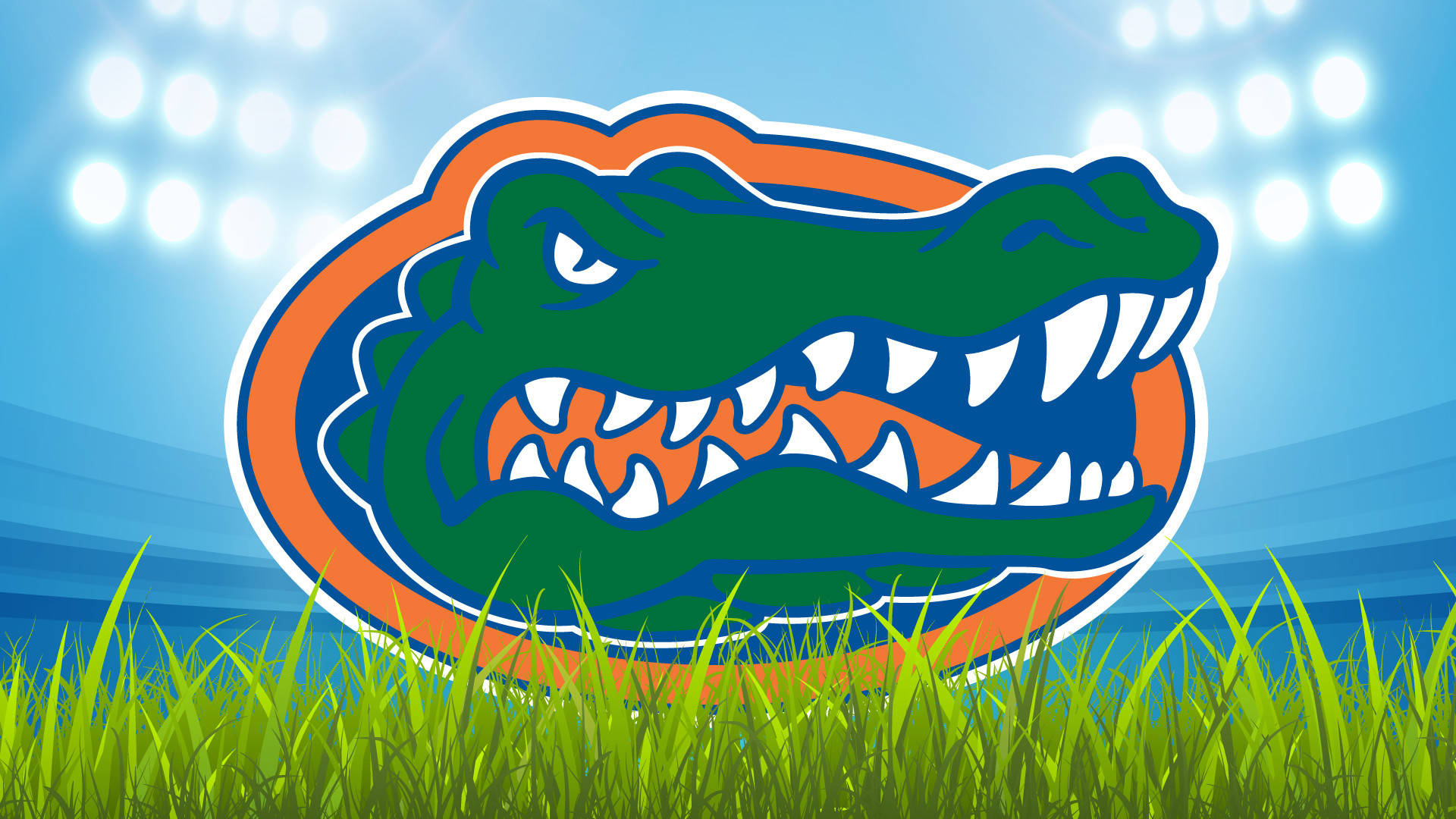 Logo Del Calcio Con Testa Di Alligatore Della Florida Gators Sfondo