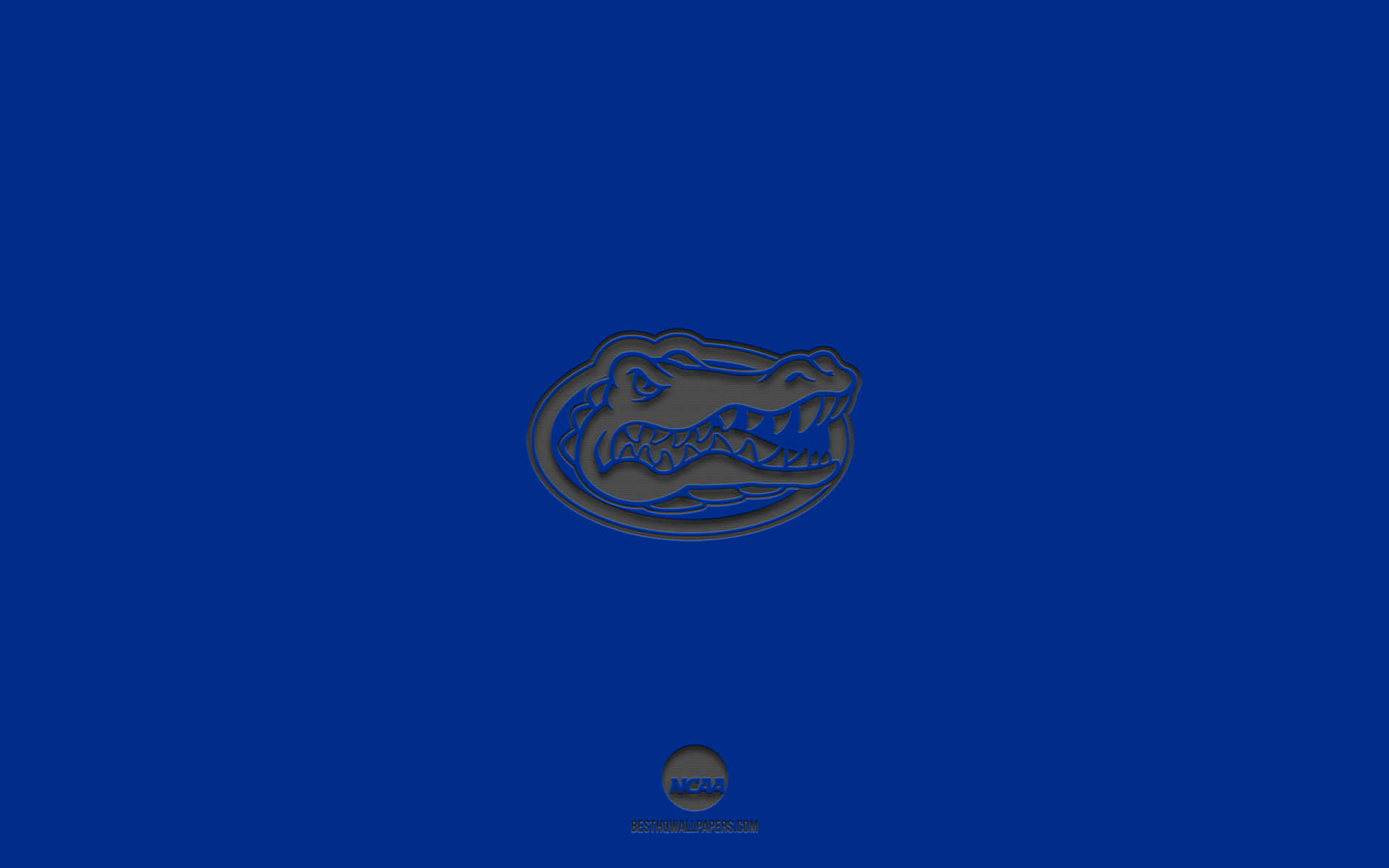 Floridagators-logotypen På En Blå Bakgrund Wallpaper