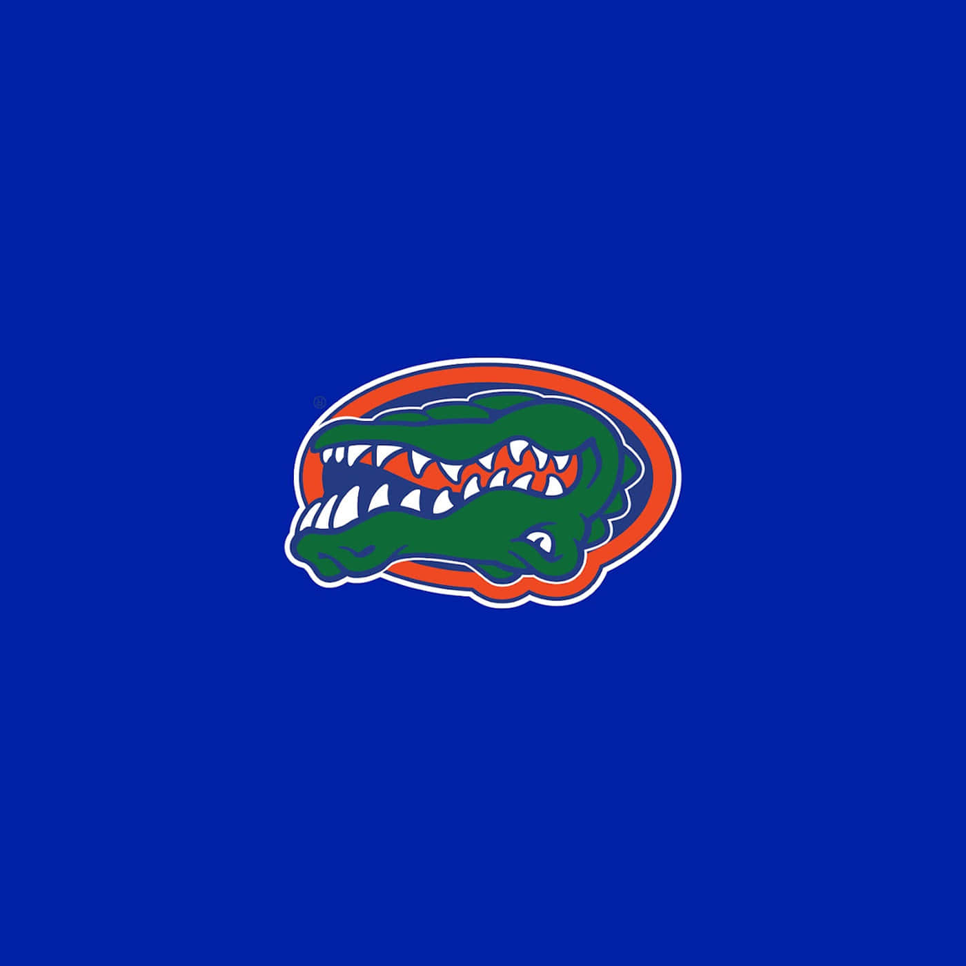 Ellogo De Los Florida Gators En Un Fondo Azul Fondo de pantalla