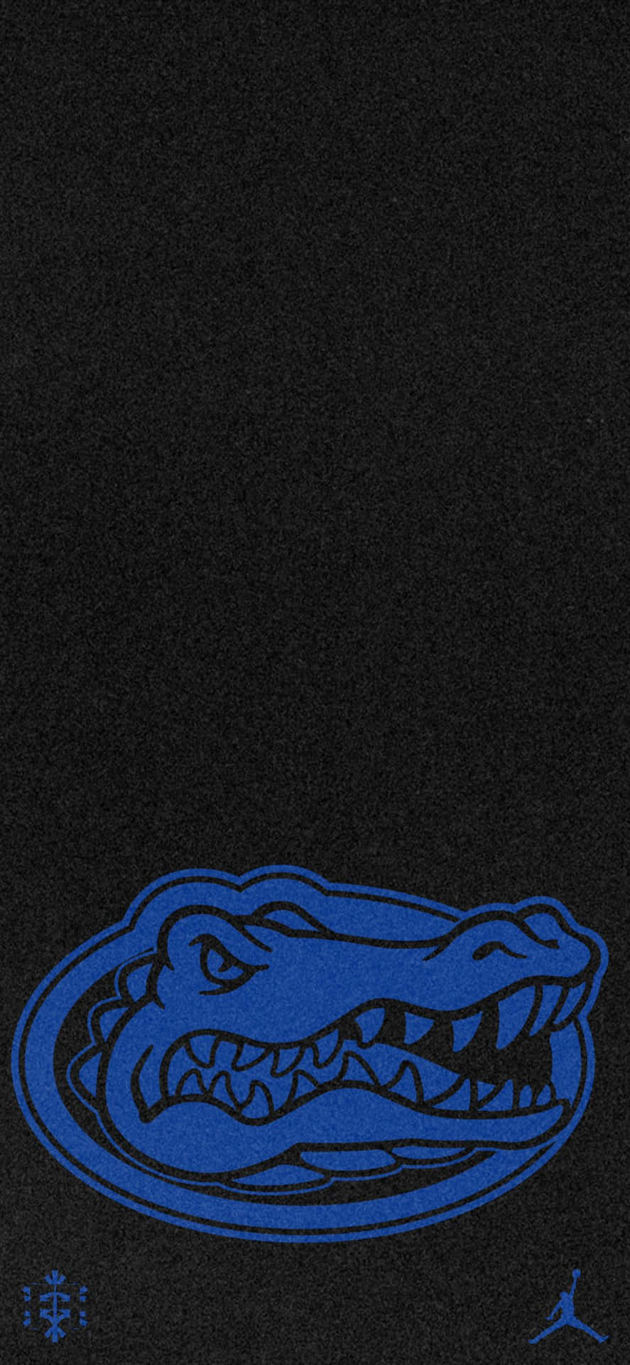 En sort og blå alligator logo på en sort baggrund. Wallpaper