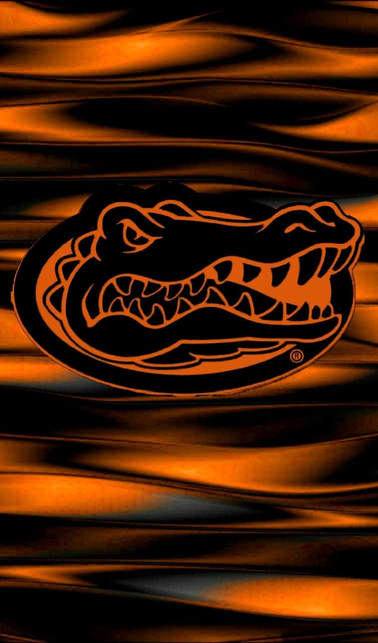 Floridagators Logo Auf Einem Orangefarbenen Hintergrund. Wallpaper