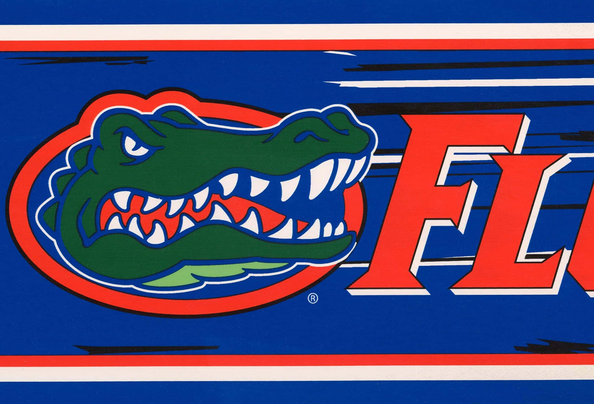 UF's officielle logo af Florida Gatorspynterer dette tapet. Wallpaper