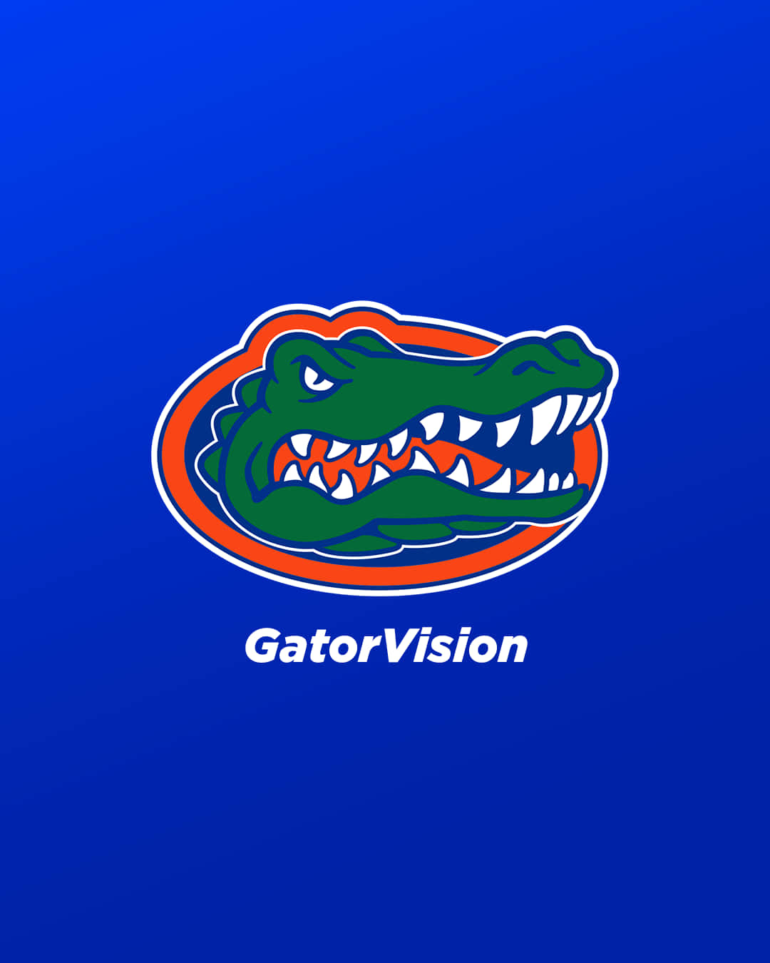 Legendarisk Florida Gator Logo på en blå baggrund Wallpaper
