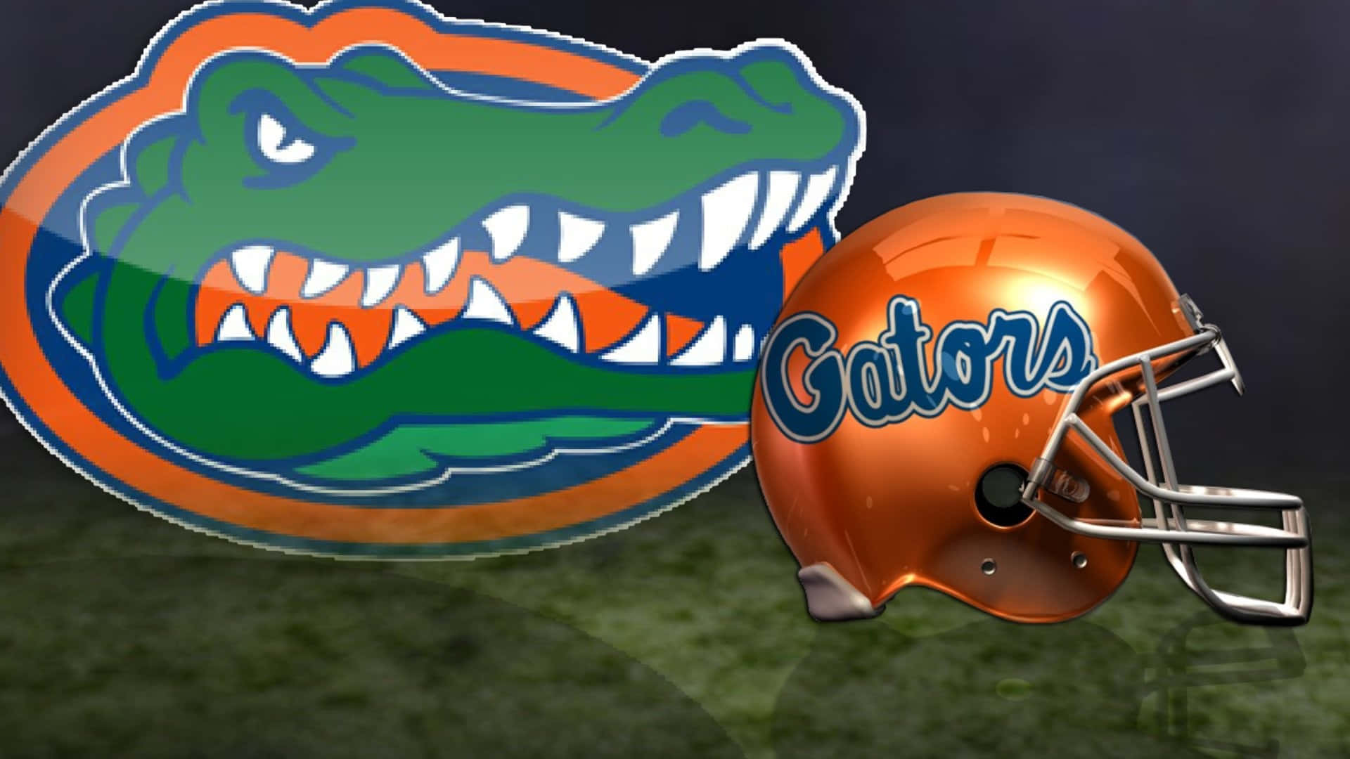 Image  A bright and bold logo of the University of Florida Gators Wallpaper