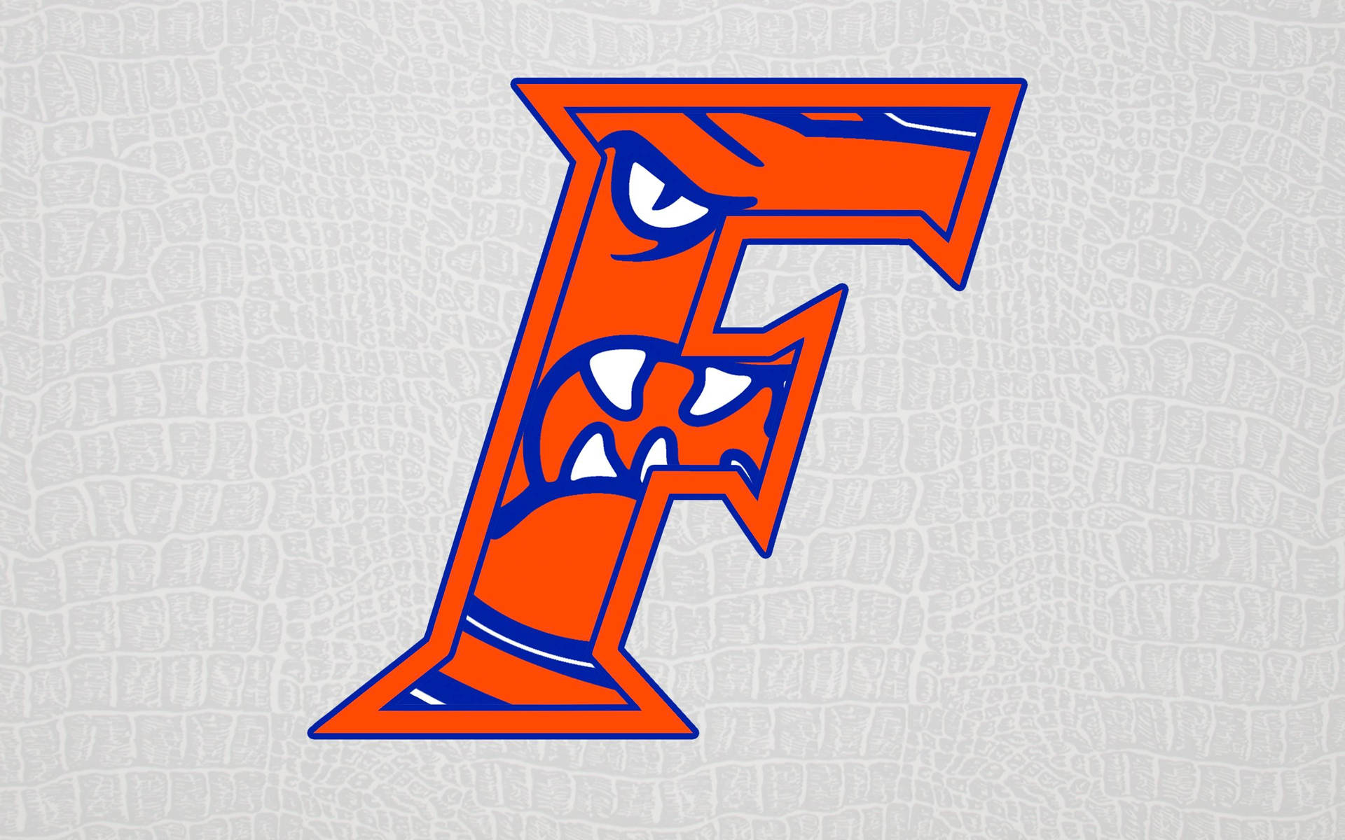 Logo Iniziale In Coccodrillo Arancione Della Florida Gators Sfondo
