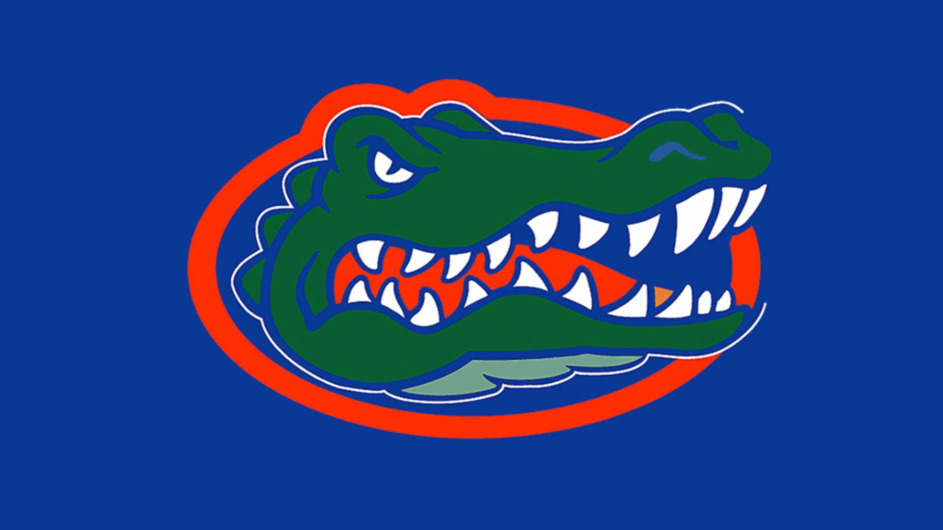 Florida Gators Fodbold Blå Farvet Logo Wallpaper