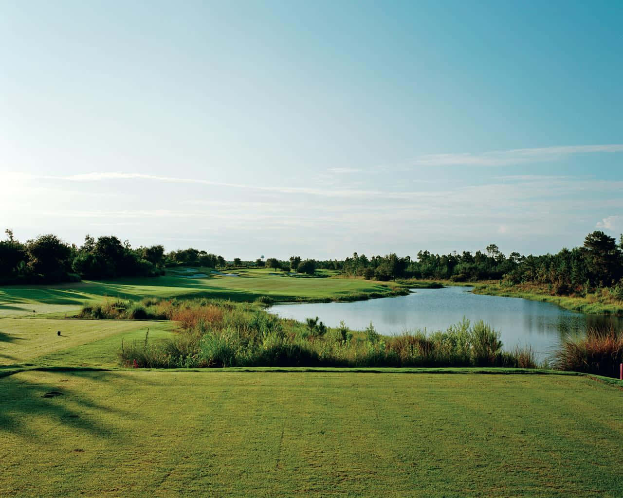 Camp Creek Course ved Watersound Club Florida Golf Scene. Wallpaper