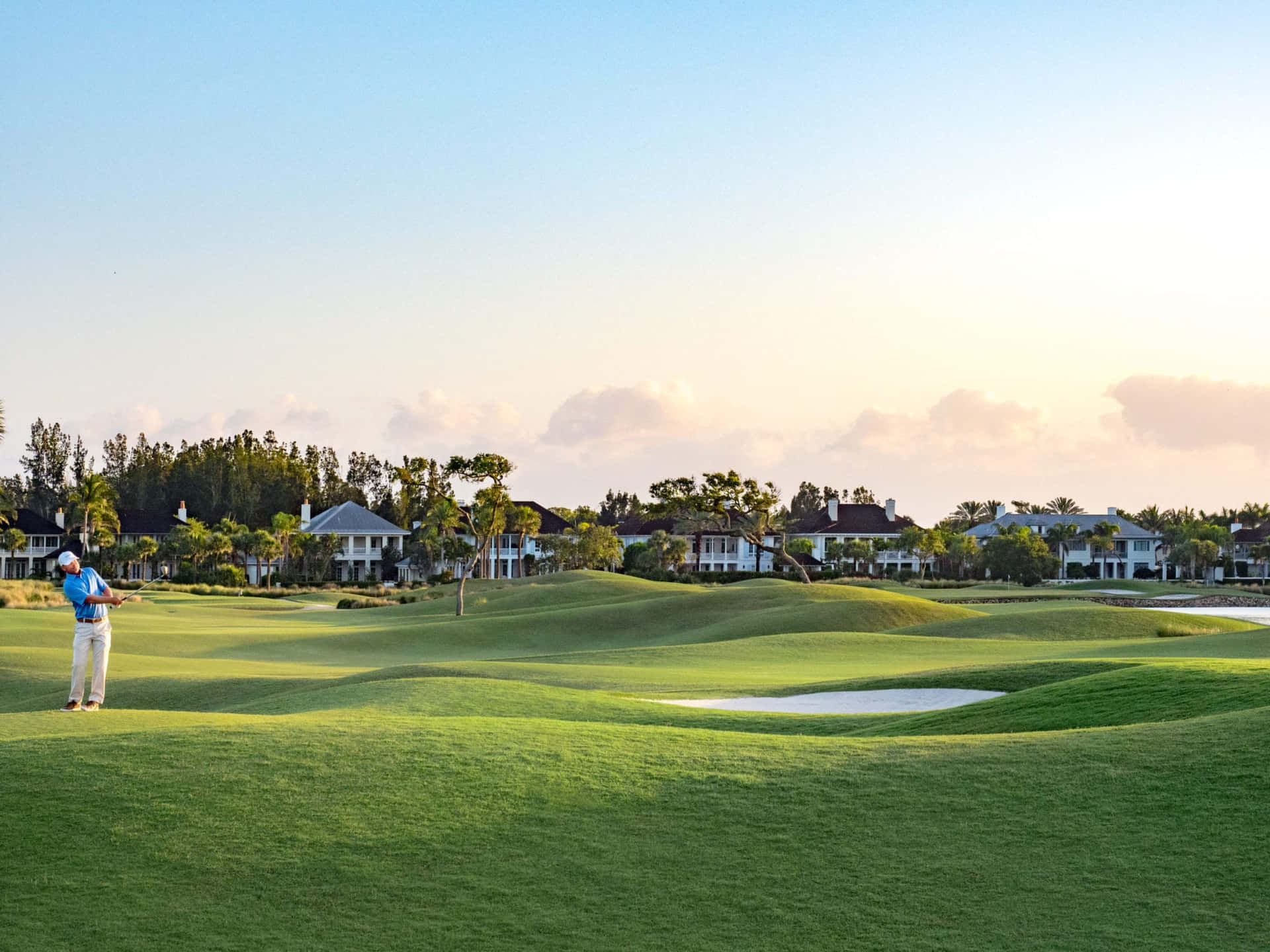 Ilcampo Da Golf Del Windsor Country Club In Florida Sfondo