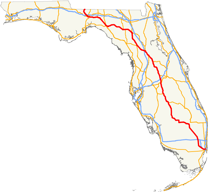 Download Florida Highway Map | Wallpapers.com