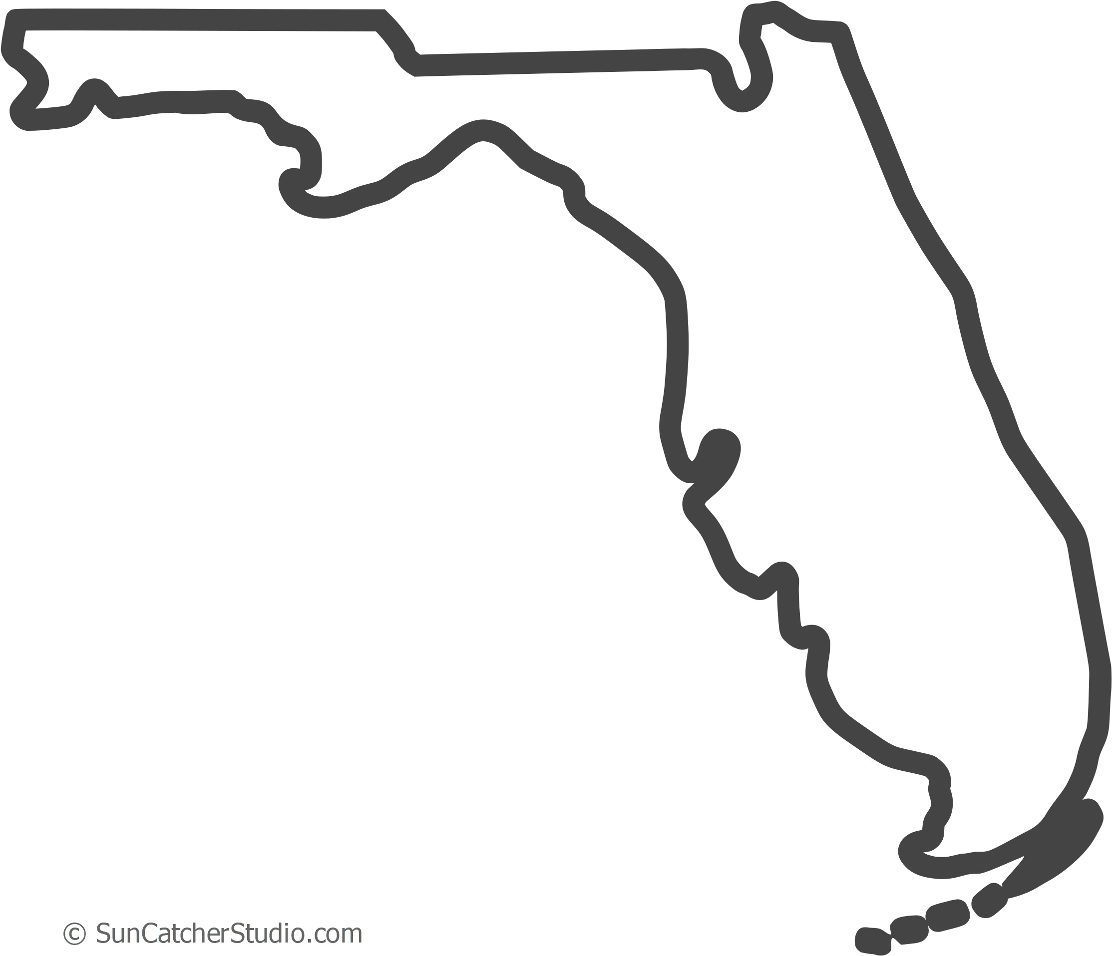 Download Florida Outline Vector Graphic | Wallpapers.com