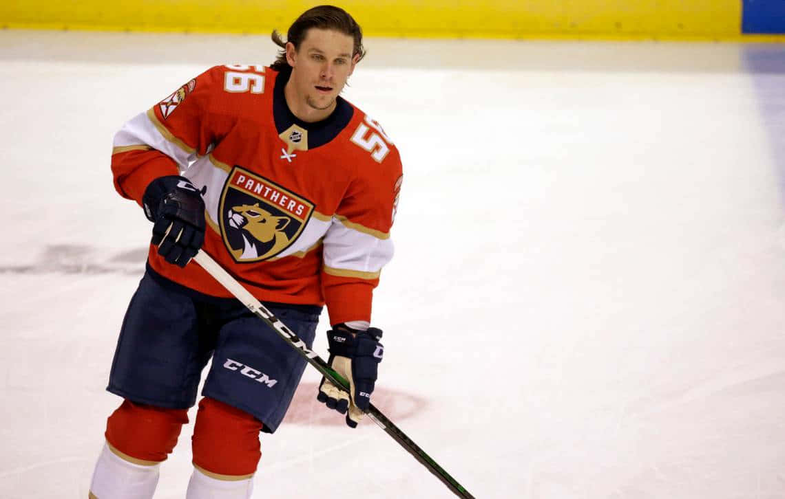 Florida Panthers Hockey Player On Ice Wallpaper
