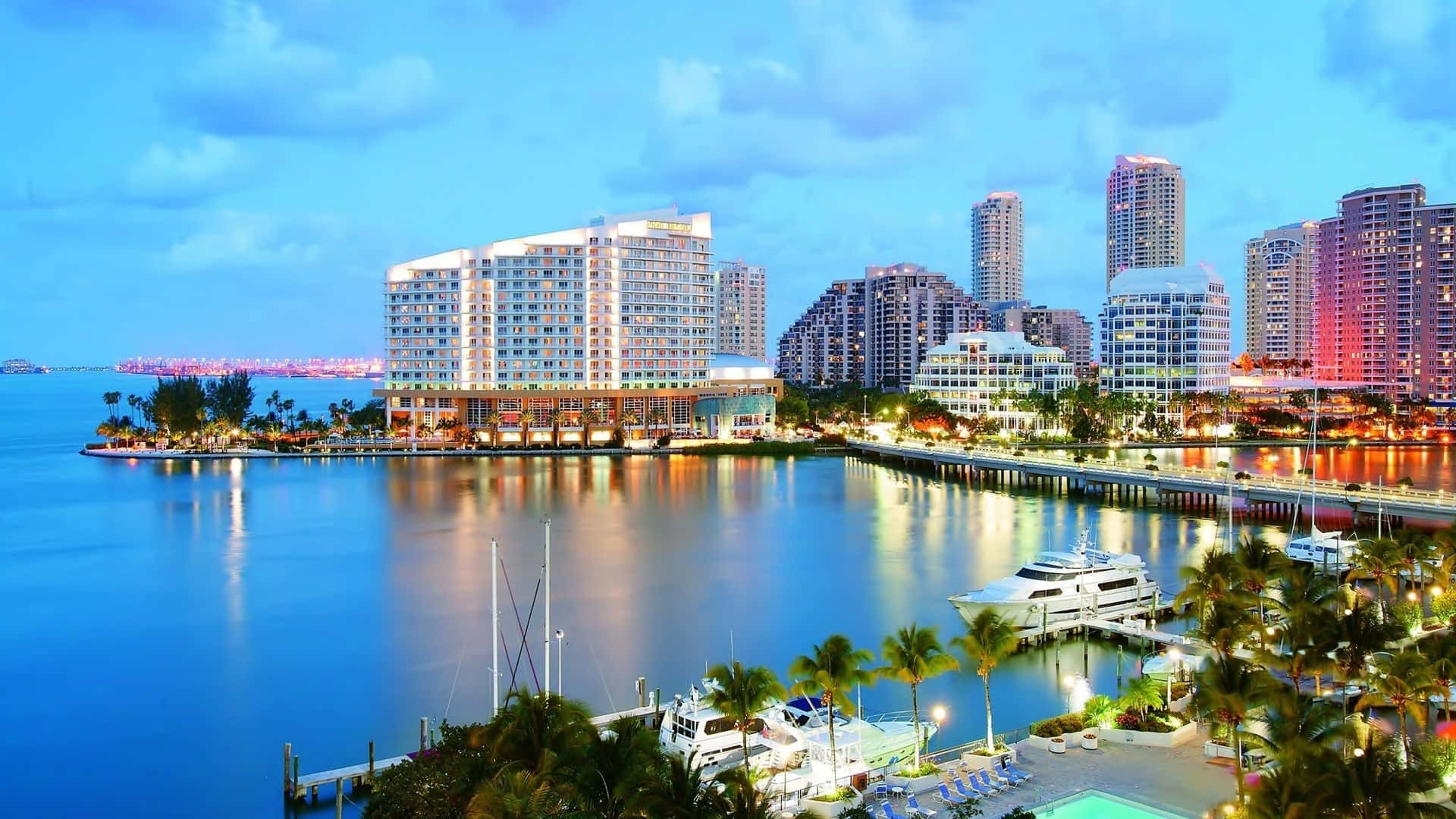 A View of Stunning Beach Landscape Near Miami, Florida