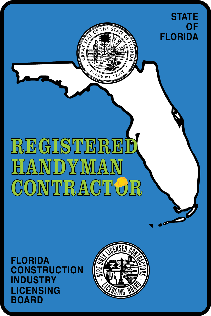 Florida Registered Handyman Contractor I D PNG